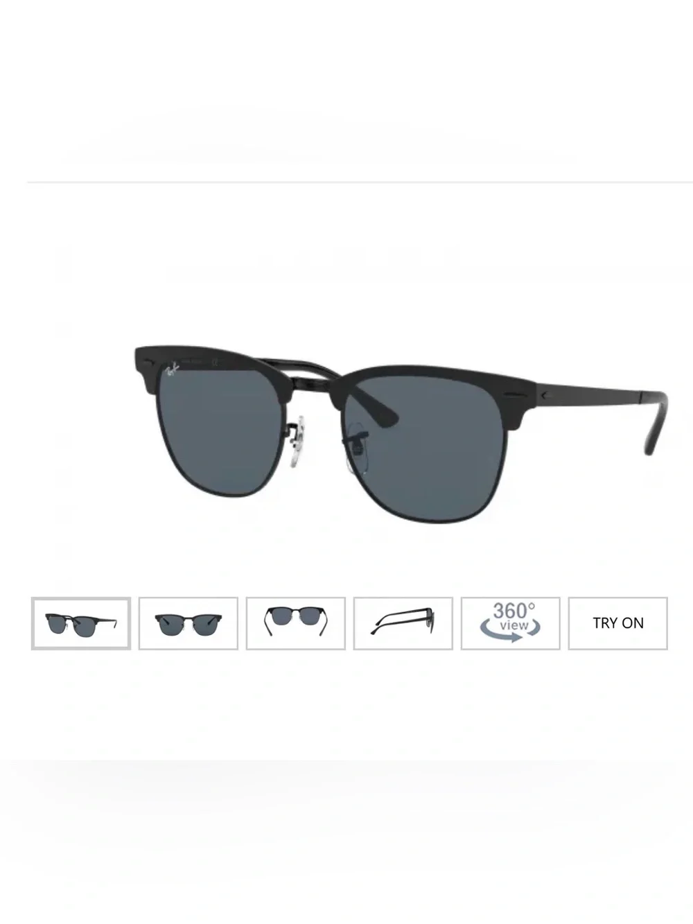 Ray-Ban RB3716 club-master metal  Black Sunglasses